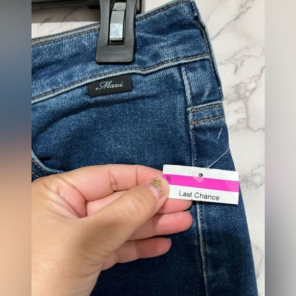 Mavi Jeans Victoria High Waist Distressed Raw Hem Wide Leg Jeans - Picture 4 of 10